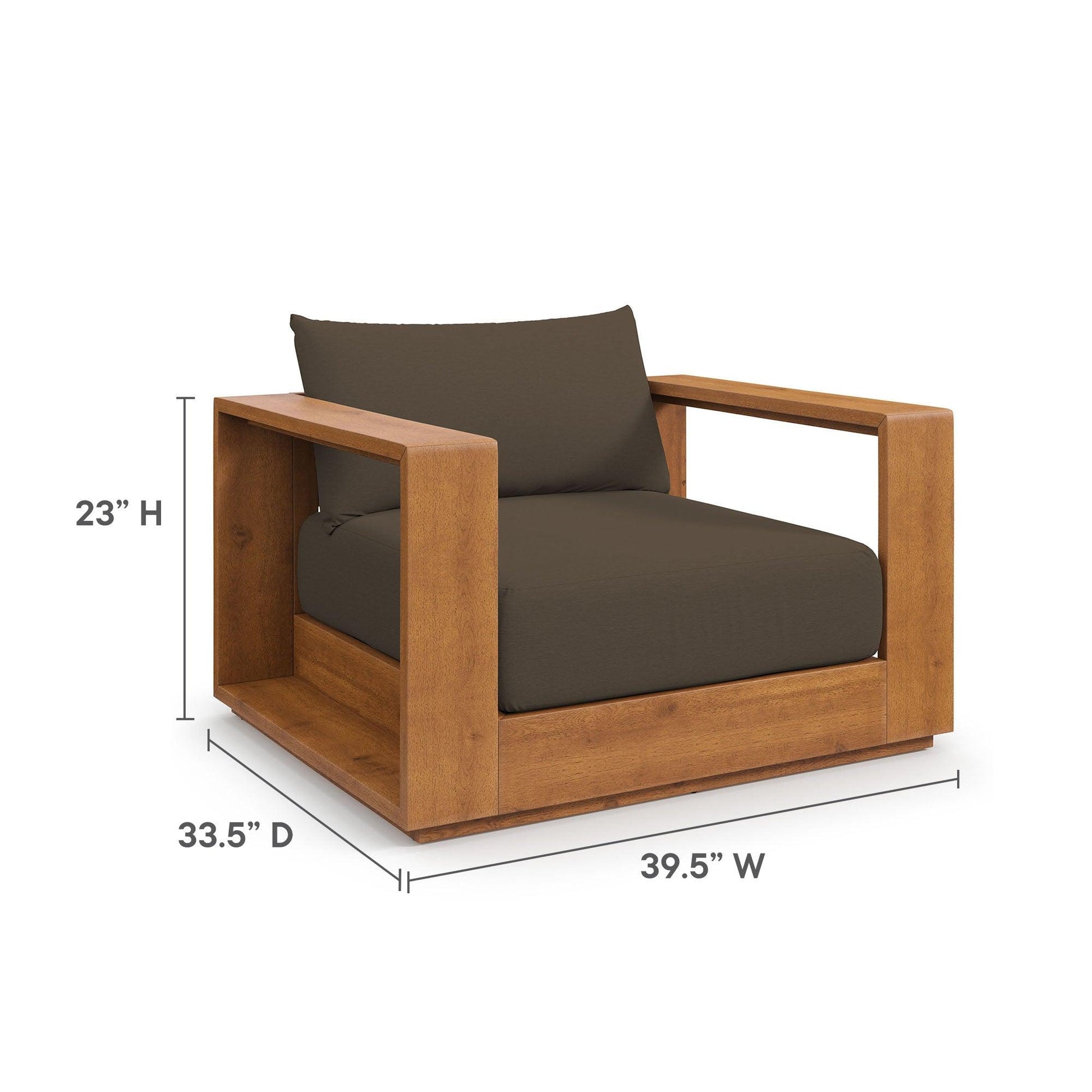 Tahoe 3-Piece Outdoor Patio Acacia Wood Furniture Set by Modway EEI-6798 FredCo