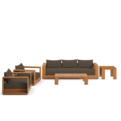 Tahoe 5-Piece Outdoor Patio Acacia Wood Furniture Set by Modway EEI-6801 FredCo