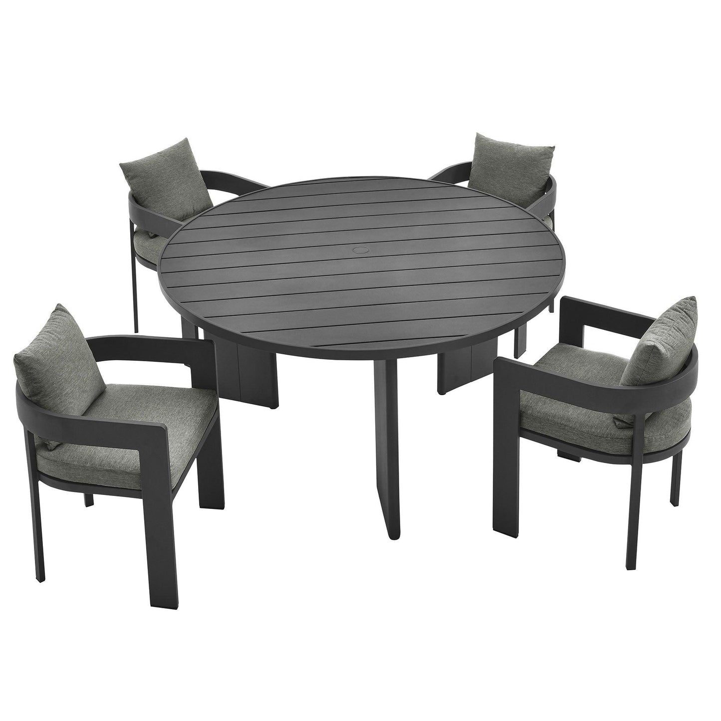 Tahoe 5-Piece Outdoor Patio Aluminum Dining Set by Modway FredCo