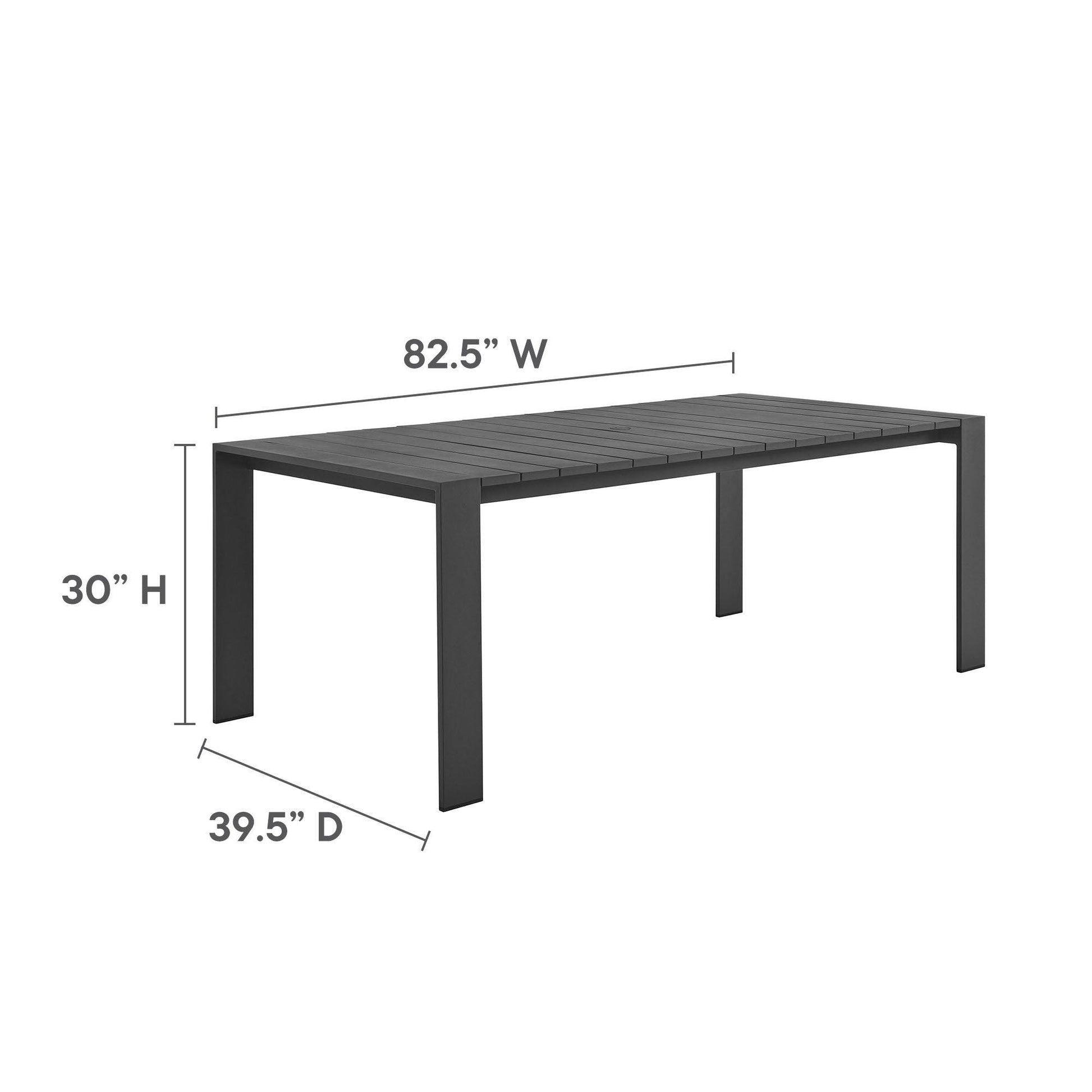 Tahoe 9-Piece Outdoor Patio Aluminum Dining Set by Modway FredCo