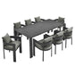 Tahoe 9-Piece Outdoor Patio Aluminum Dining Set by Modway FredCo