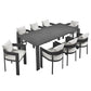 Tahoe 9-Piece Outdoor Patio Aluminum Dining Set by Modway FredCo