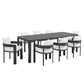 Tahoe 9-Piece Outdoor Patio Aluminum Dining Set With Extendable Table by Modway EEI-7295 FredCo
