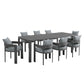 Tahoe 9-Piece Outdoor Patio Aluminum Dining Set With Extendable Table by Modway EEI-7295 FredCo