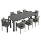 Tahoe 9-Piece Outdoor Patio Aluminum Dining Set With Extendable Table by Modway EEI-7295 FredCo