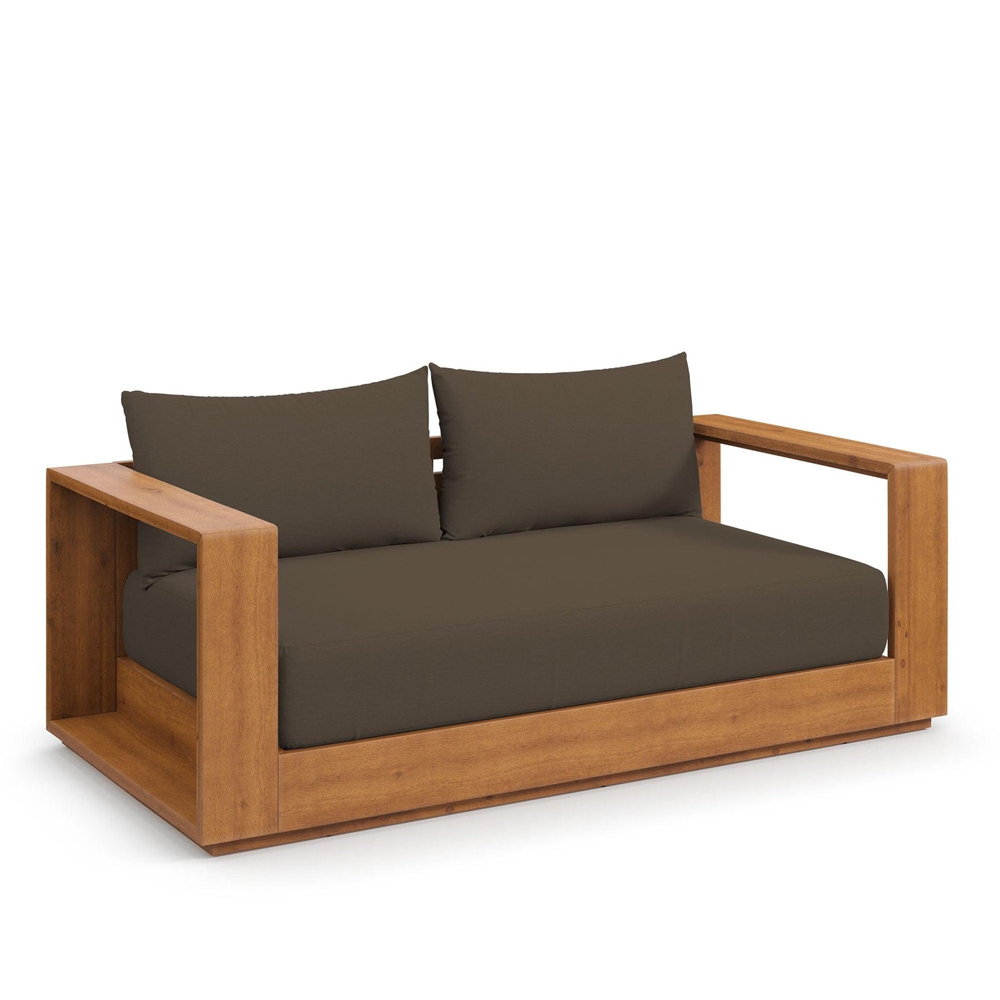 Tahoe Acacia Wood Outdoor Patio Acacia Wood Loveseat by Modway EEI-6783 FredCo