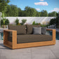 Tahoe Acacia Wood Outdoor Patio Acacia Wood Loveseat by Modway EEI-6783 FredCo