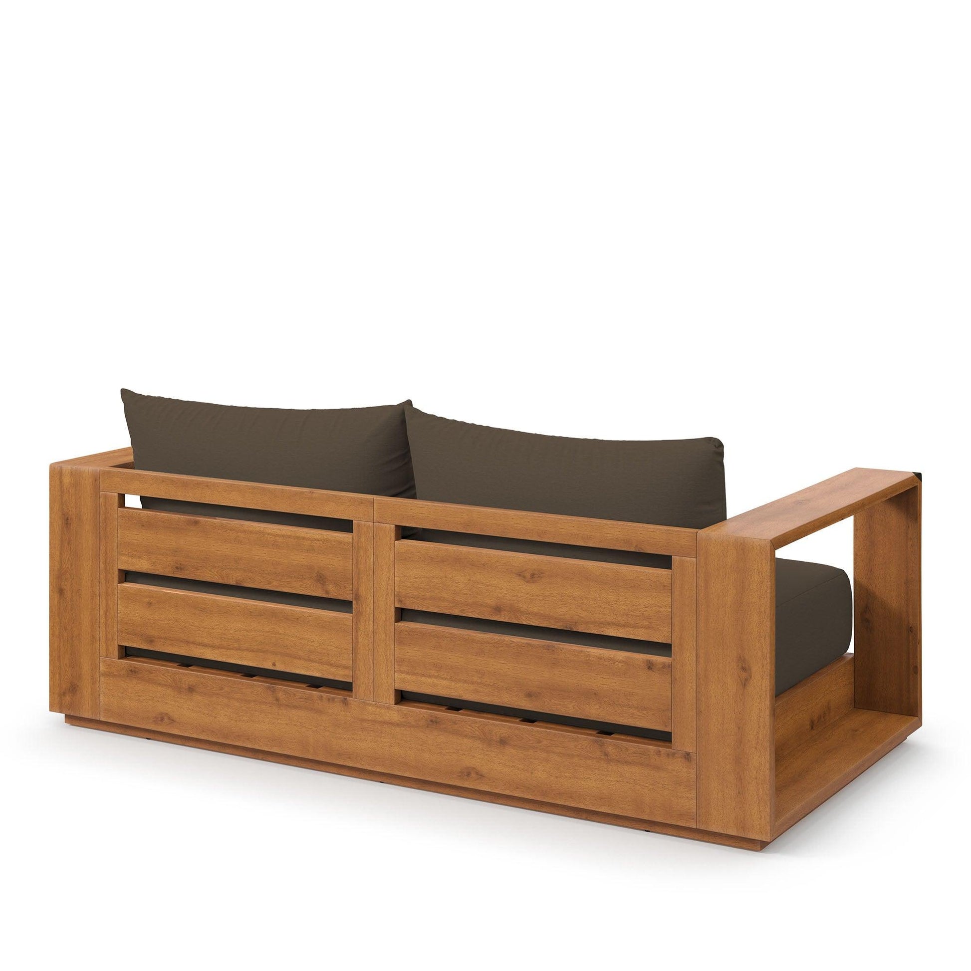 Tahoe Acacia Wood Outdoor Patio Acacia Wood Loveseat by Modway EEI-6783 FredCo