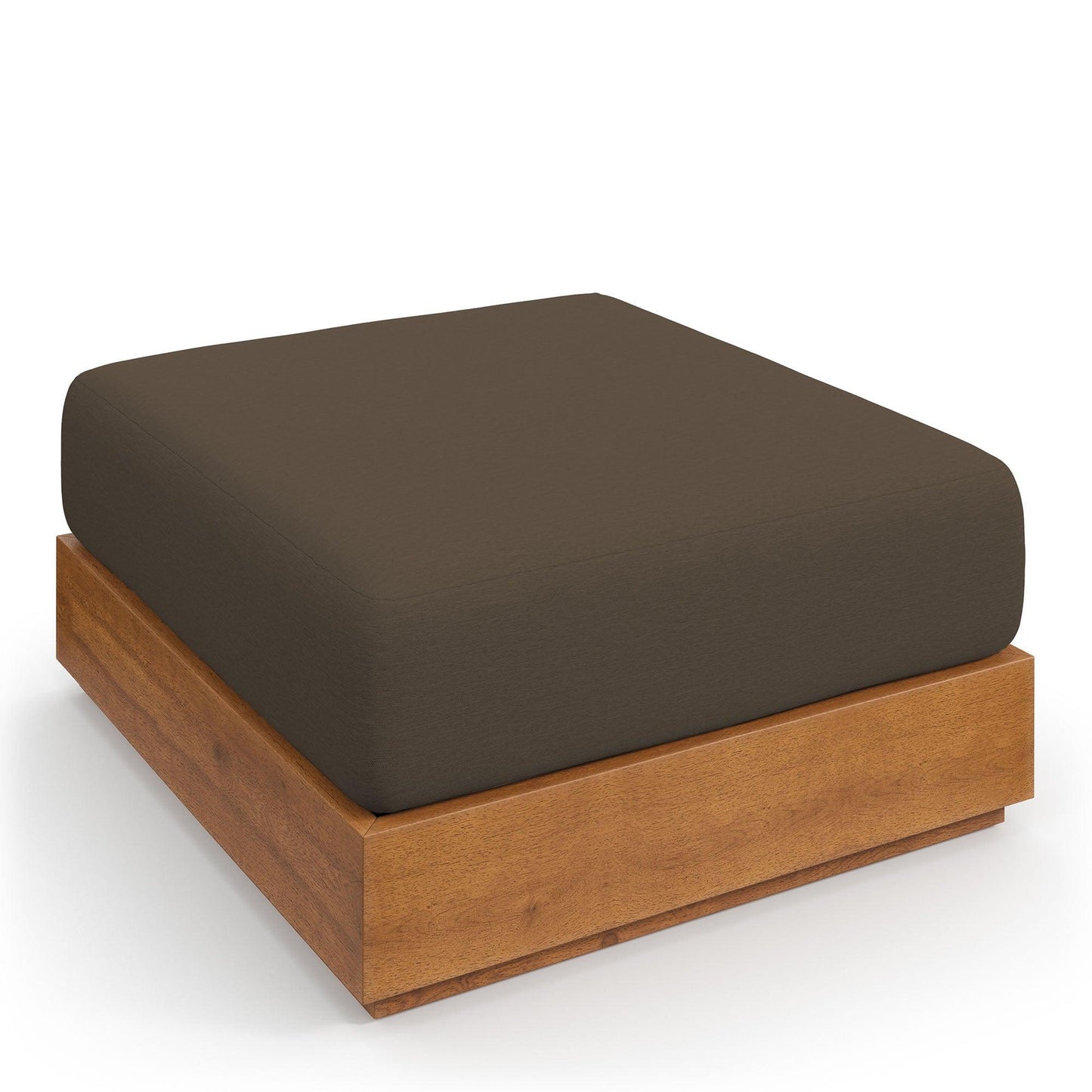 Tahoe Outdoor Patio Acacia Wood Ottoman by Modway EEI-6785 FredCo