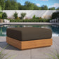 Tahoe Outdoor Patio Acacia Wood Ottoman by Modway EEI-6785 FredCo