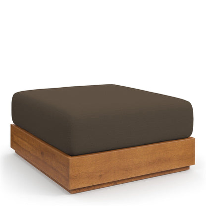 Tahoe Outdoor Patio Acacia Wood Ottoman by Modway EEI-6785 FredCo