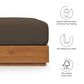 Tahoe Outdoor Patio Acacia Wood Ottoman by Modway EEI-6785 FredCo