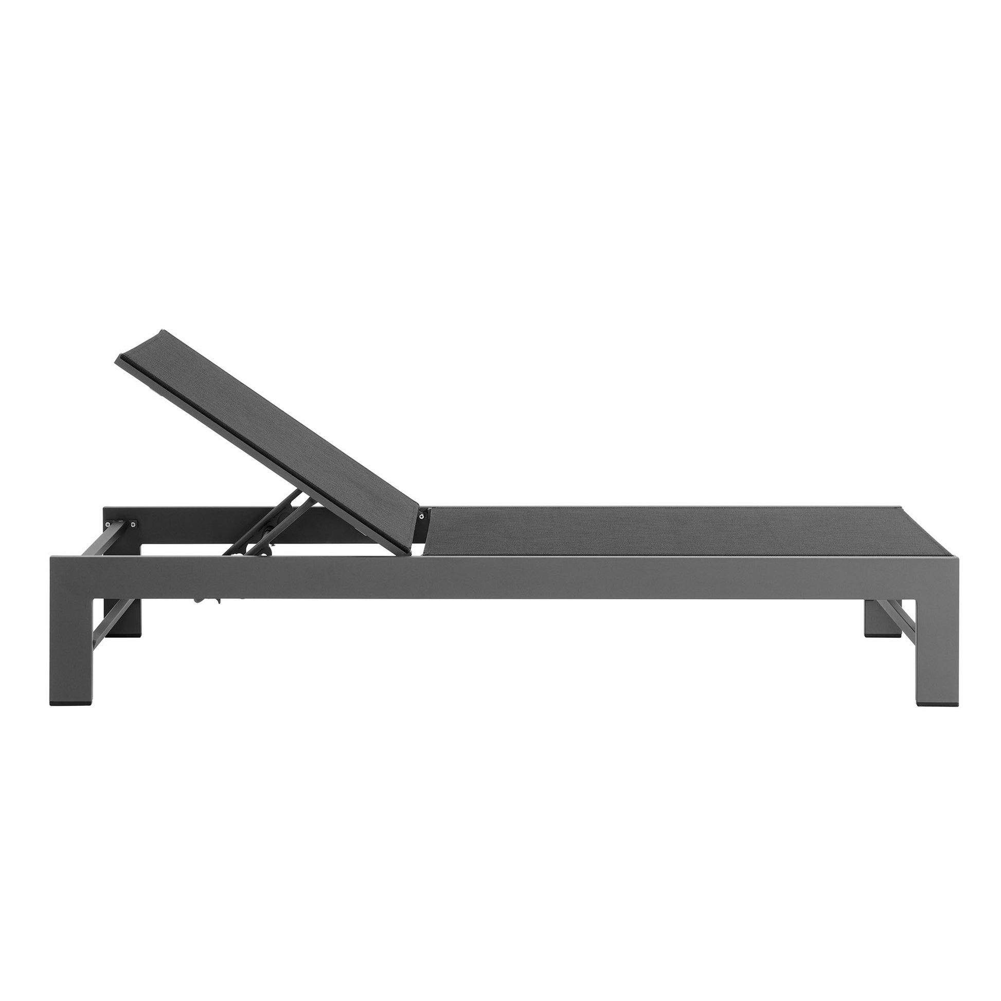 Tahoe Outdoor Patio Mesh and Aluminum Chaise Lounge by Modway EEI-7235 FredCo