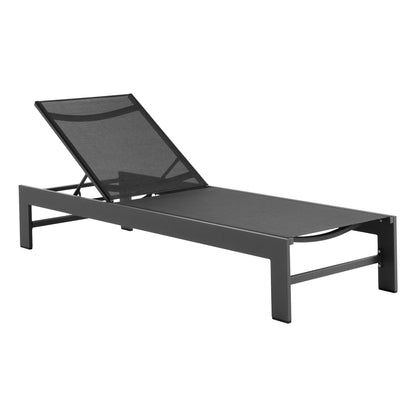 Tahoe Outdoor Patio Mesh and Aluminum Chaise Lounge by Modway EEI-7235 FredCo