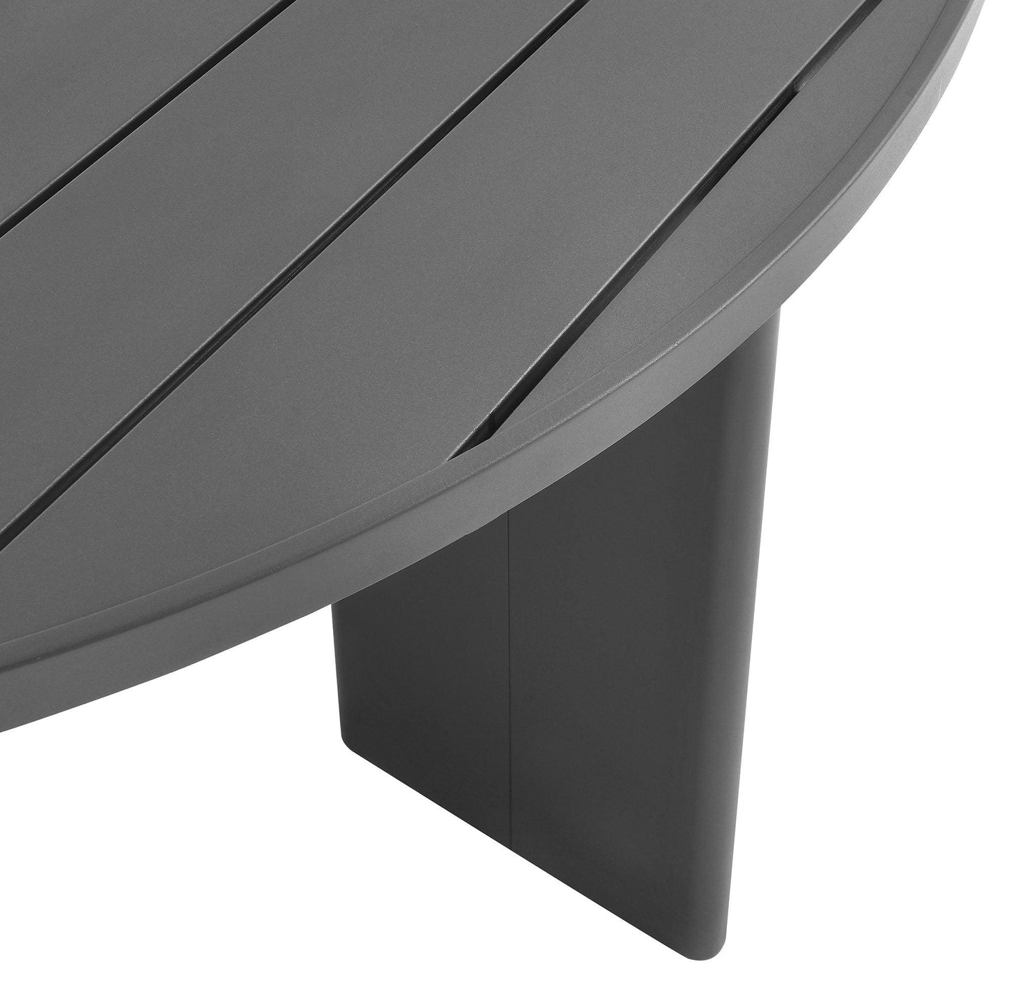 Tahoe Round Outdoor Patio Aluminum Dining Table by Modway FredCo