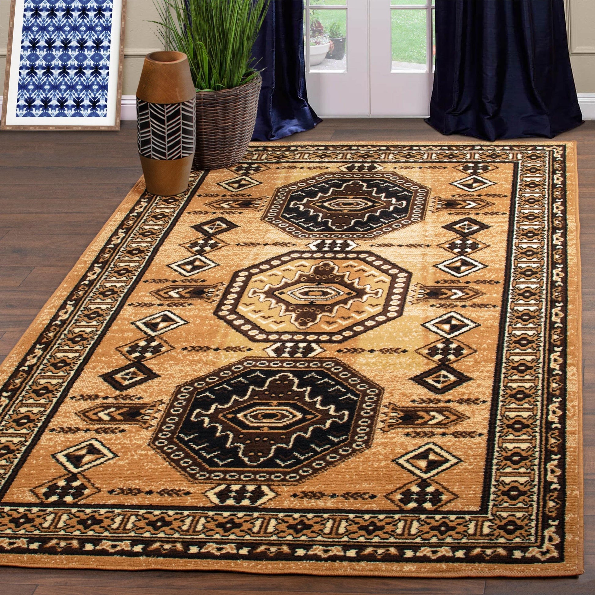 Takeo Aztec Geometric Indoor Area Rug by Superior FredCo