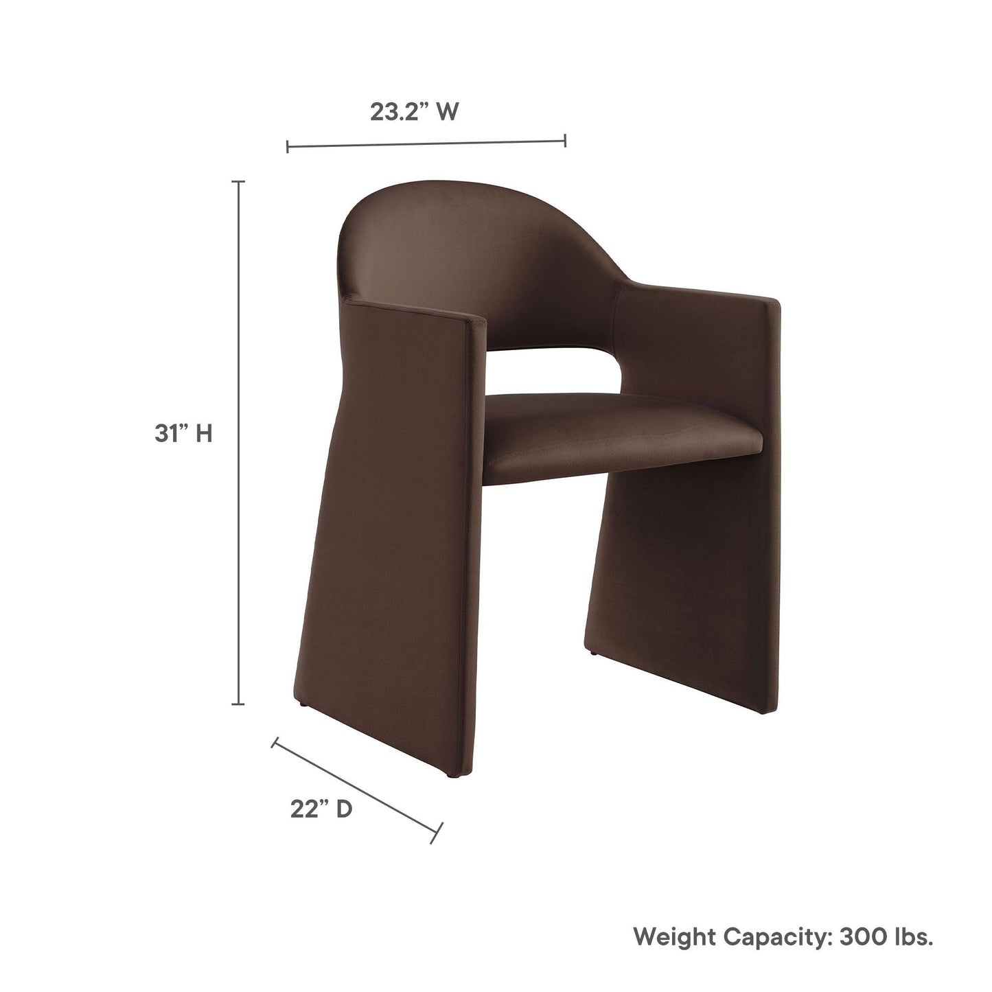 Talia Performance Velvet Dining Armchair by Modway FredCo
