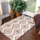 Talluah Hand-Tufted Cotton/Wool Textured Geometric Farmhouse Area Rug FredCo