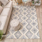 Talluah Hand-Tufted Cotton/Wool Textured Geometric Farmhouse Area Rug FredCo