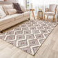 Talluah Hand-Tufted Cotton/Wool Textured Geometric Farmhouse Area Rug FredCo