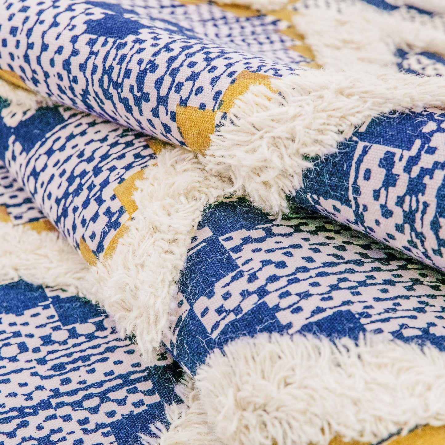 Talluah Hand-Tufted Cotton/Wool Textured Geometric Farmhouse Area Rug FredCo