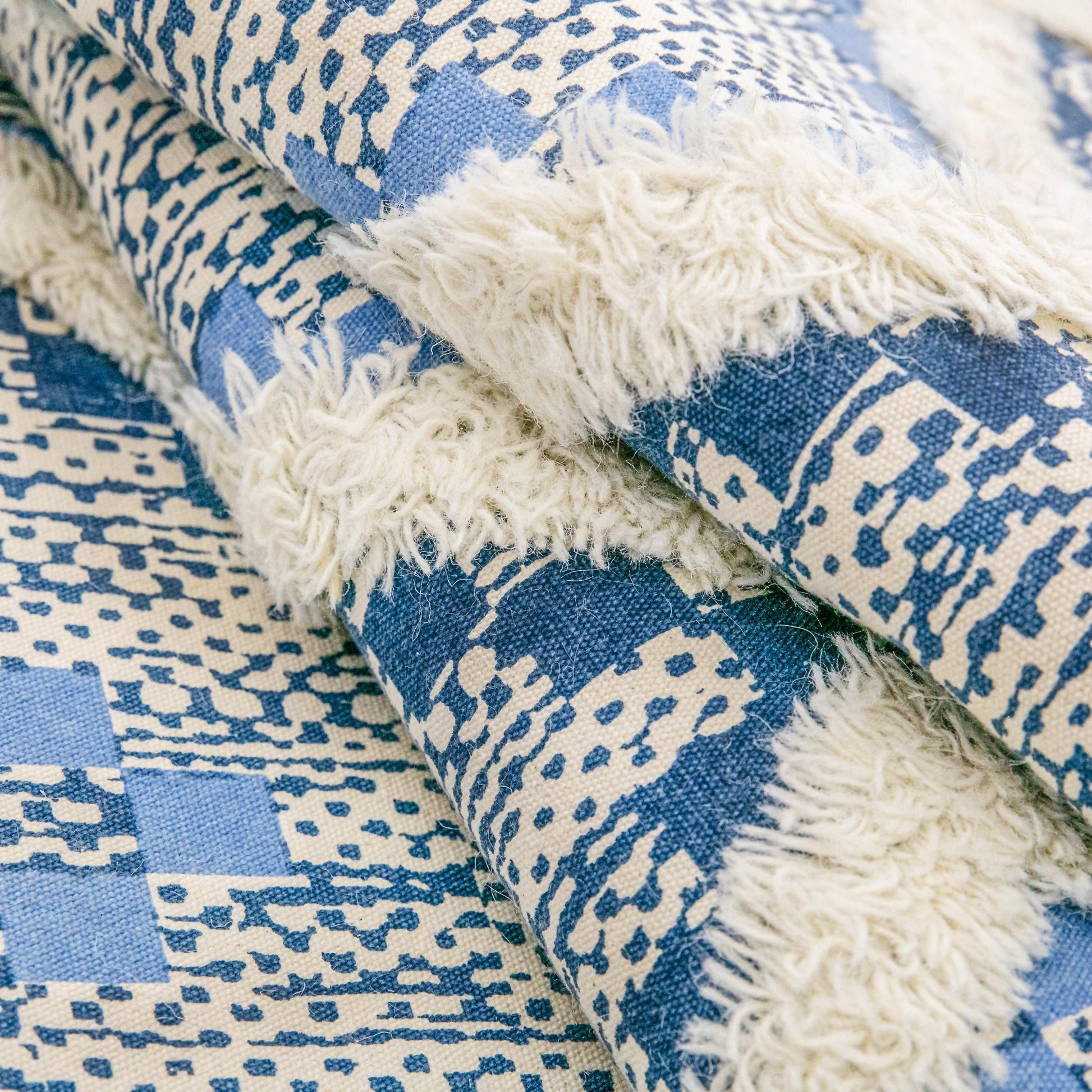Talluah Hand-Tufted Cotton/Wool Textured Geometric Farmhouse Area Rug FredCo