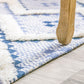 Talluah Hand-Tufted Cotton/Wool Textured Geometric Farmhouse Area Rug FredCo