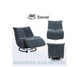 Talmon Shadow Chenille Glider Recliner with Swivel FredCo