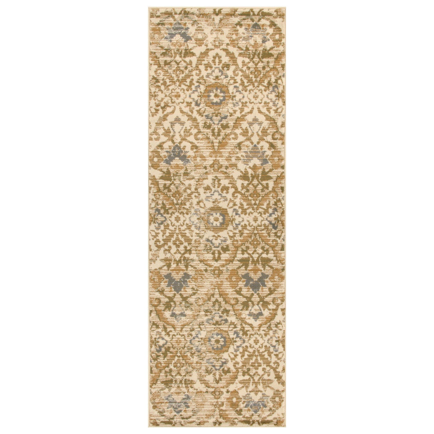 Tamara Mid-Century Contemporary Floral Damask Rug FredCo