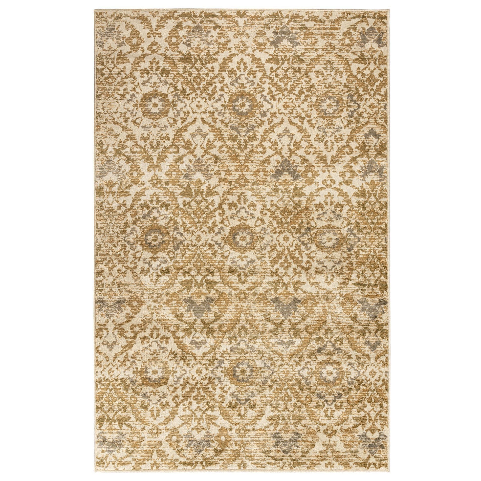 Tamara Mid-Century Contemporary Floral Damask Rug FredCo