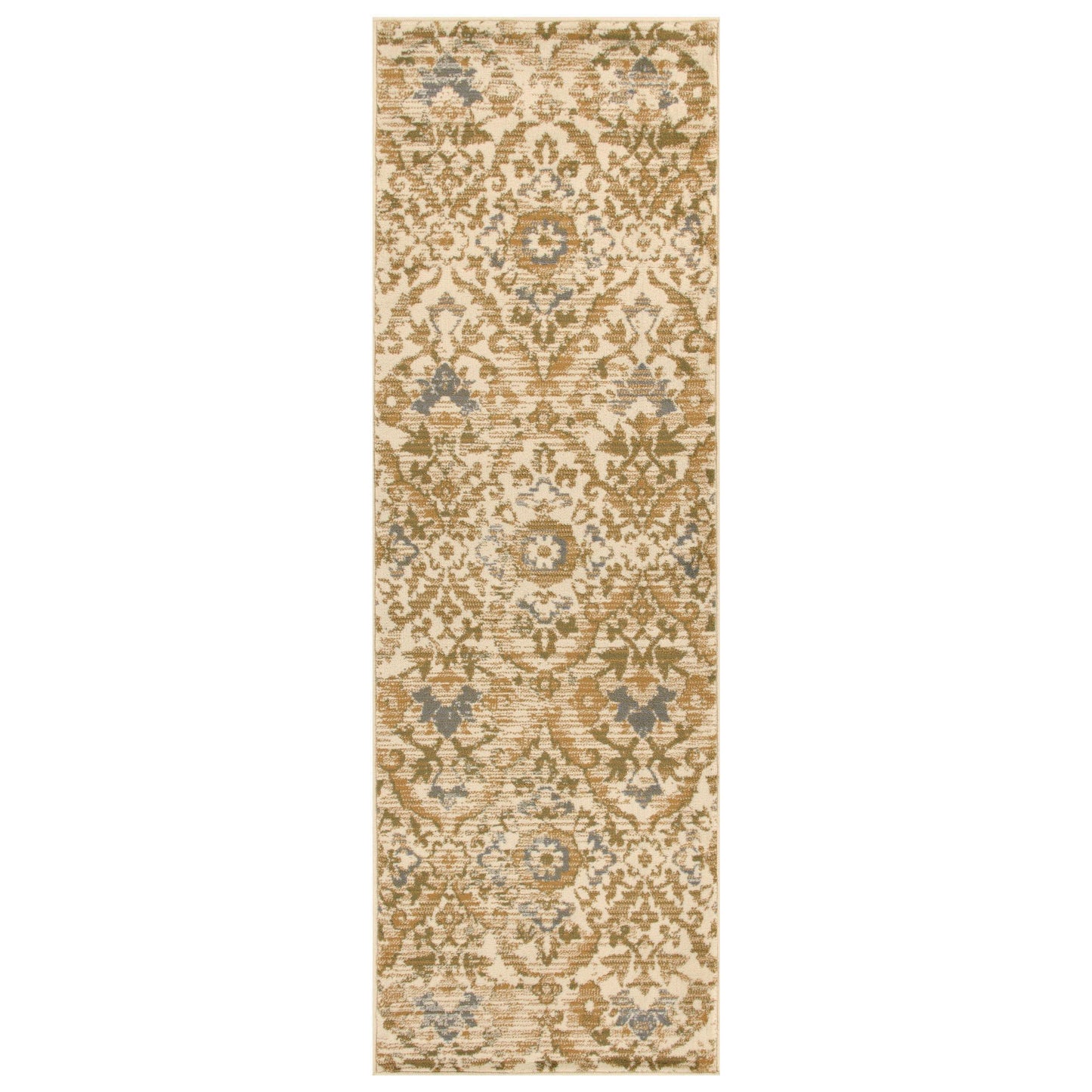 Tamara Mid-Century Contemporary Floral Damask Rug FredCo