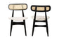 Tarana Mid-Century Modern Cream Fabric and Black Finished Wood 2-Piece Dining Chair Set FredCo