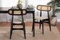 Tarana Mid-Century Modern Cream Fabric and Black Finished Wood 2-Piece Dining Chair Set FredCo
