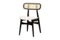 Tarana Mid-Century Modern Cream Fabric and Black Finished Wood 5-Piece Dining Set FredCo