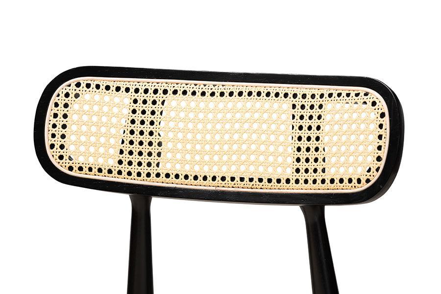 Tarana Mid-Century Modern Cream Fabric and Black Finished Wood 5-Piece Pub Set FredCo