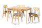 Tarana Mid-Century Modern Grey Fabric and Natural Oak Finished Wood 5-Piece Dining Set FredCo