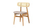 Tarana Mid-Century Modern Grey Fabric and Natural Oak Finished Wood 5-Piece Dining Set FredCo