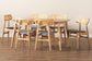 Tarana Mid-Century Modern Grey Fabric and Natural Oak Finished Wood 7-Piece Dining Set FredCo