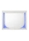 Tarian Pearl White Finish Mirror W/Led FredCo