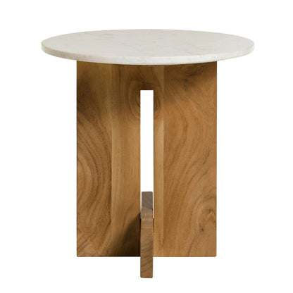 Tarin Acacia Wood and Marble Side Table by Modway EEI-7141 FredCo
