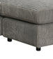 Tavia Gray Corduroy Reversible Sectional Sofa W/6 Pillows FredCo