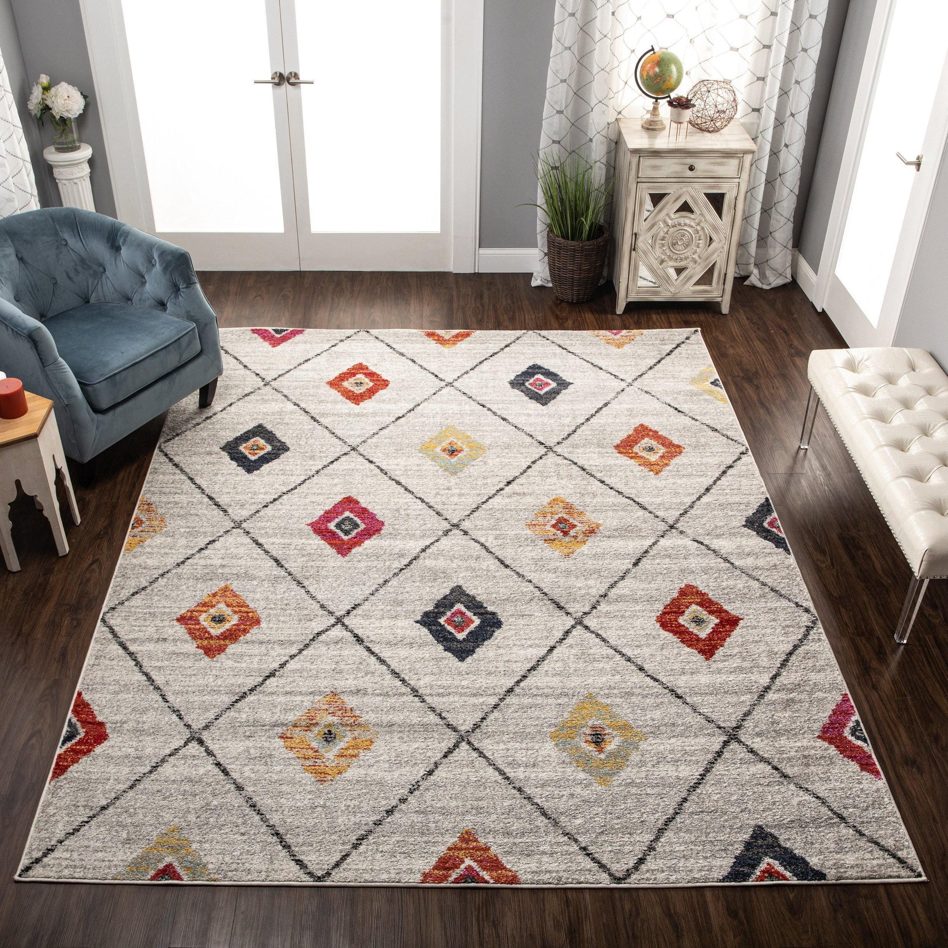Tavon Mid-Century Traditional Sandstone Rug FredCo