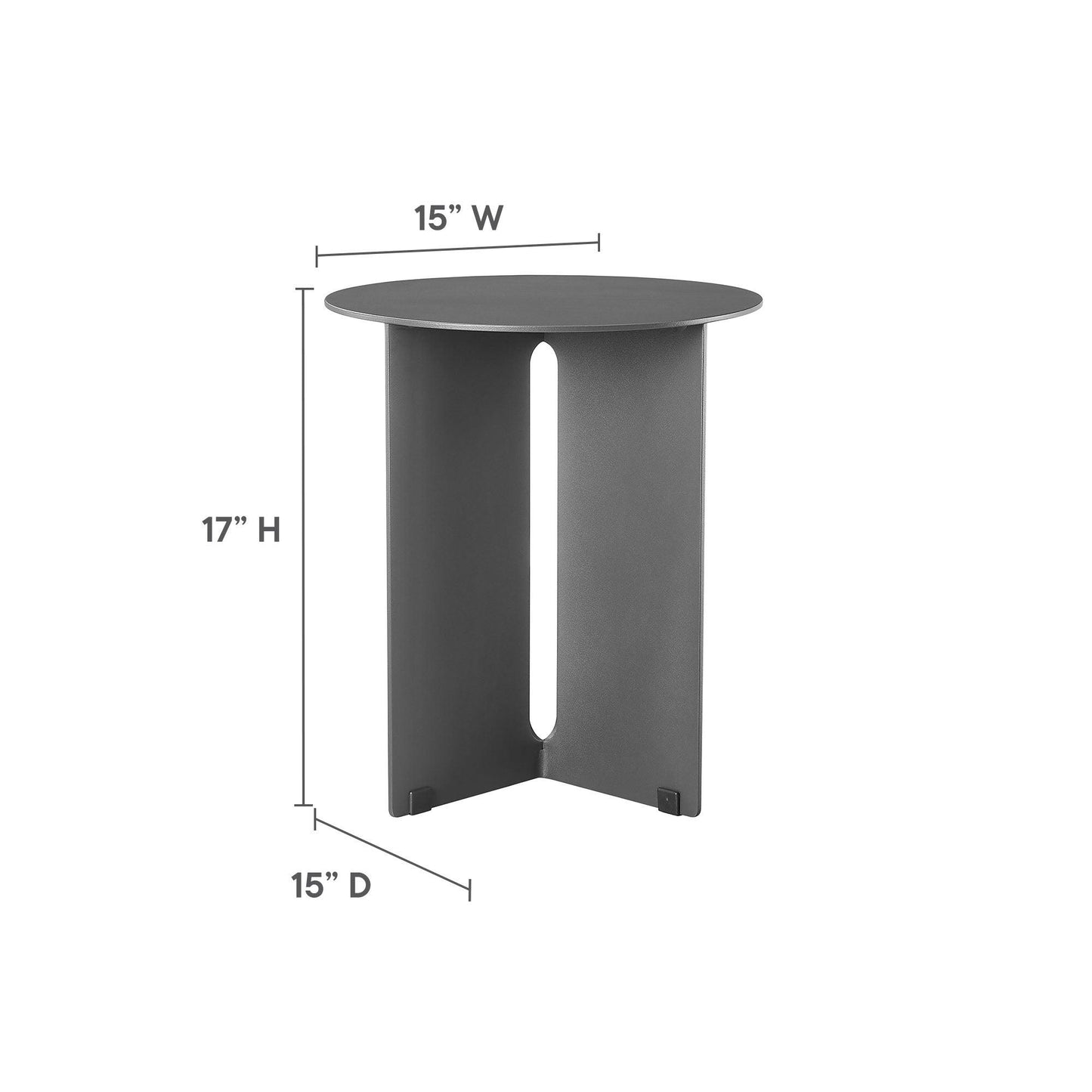 Tecton Outdoor Patio Aluminum Side Table by Modway FredCo