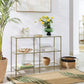 Tempered Glass Sofa Table FredCo