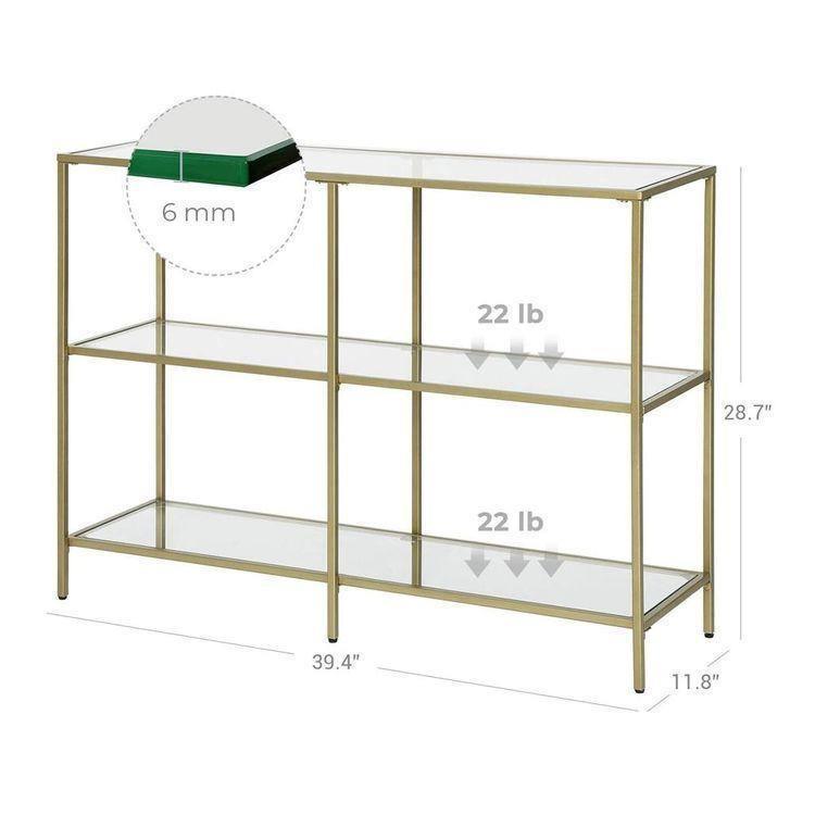 Tempered Glass Sofa Table FredCo