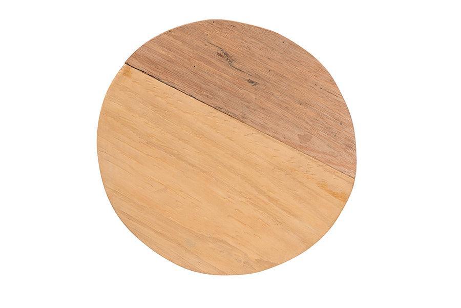 Terah Mid-Century Modern Natural Brown Teak Wood Ottoman Footstool FredCo