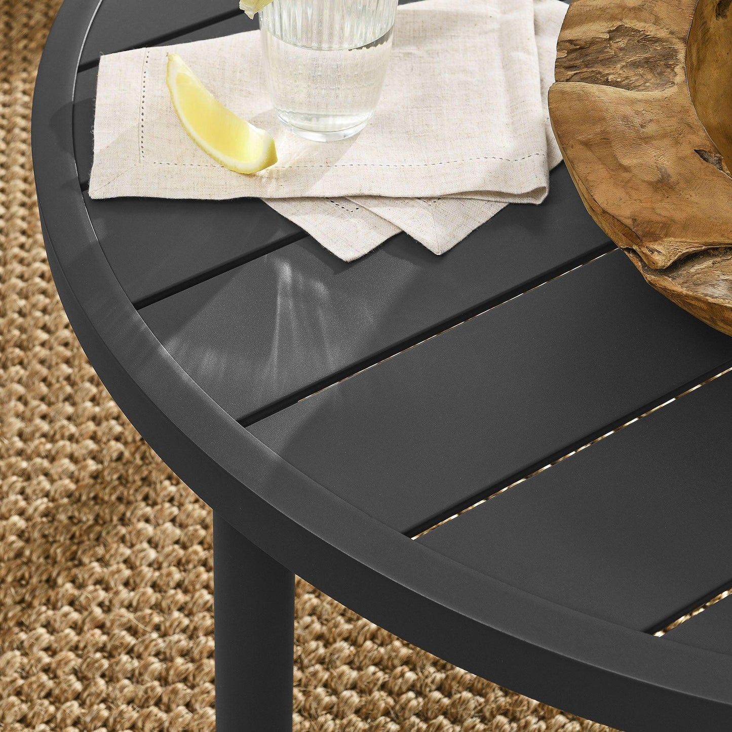 Terrace 35" Outdoor Patio Aluminum Round Coffee Table by Modway FredCo