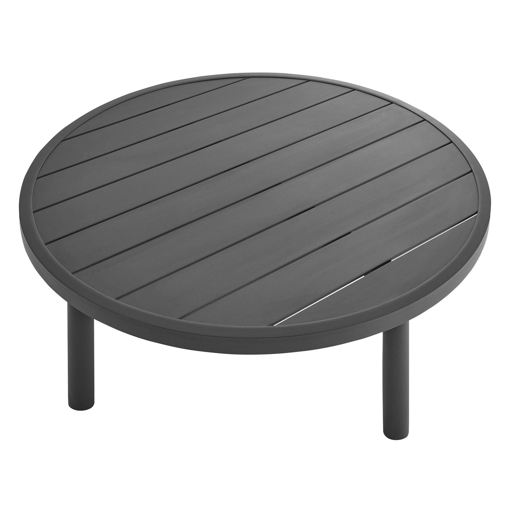 Terrace 35" Outdoor Patio Aluminum Round Coffee Table by Modway FredCo