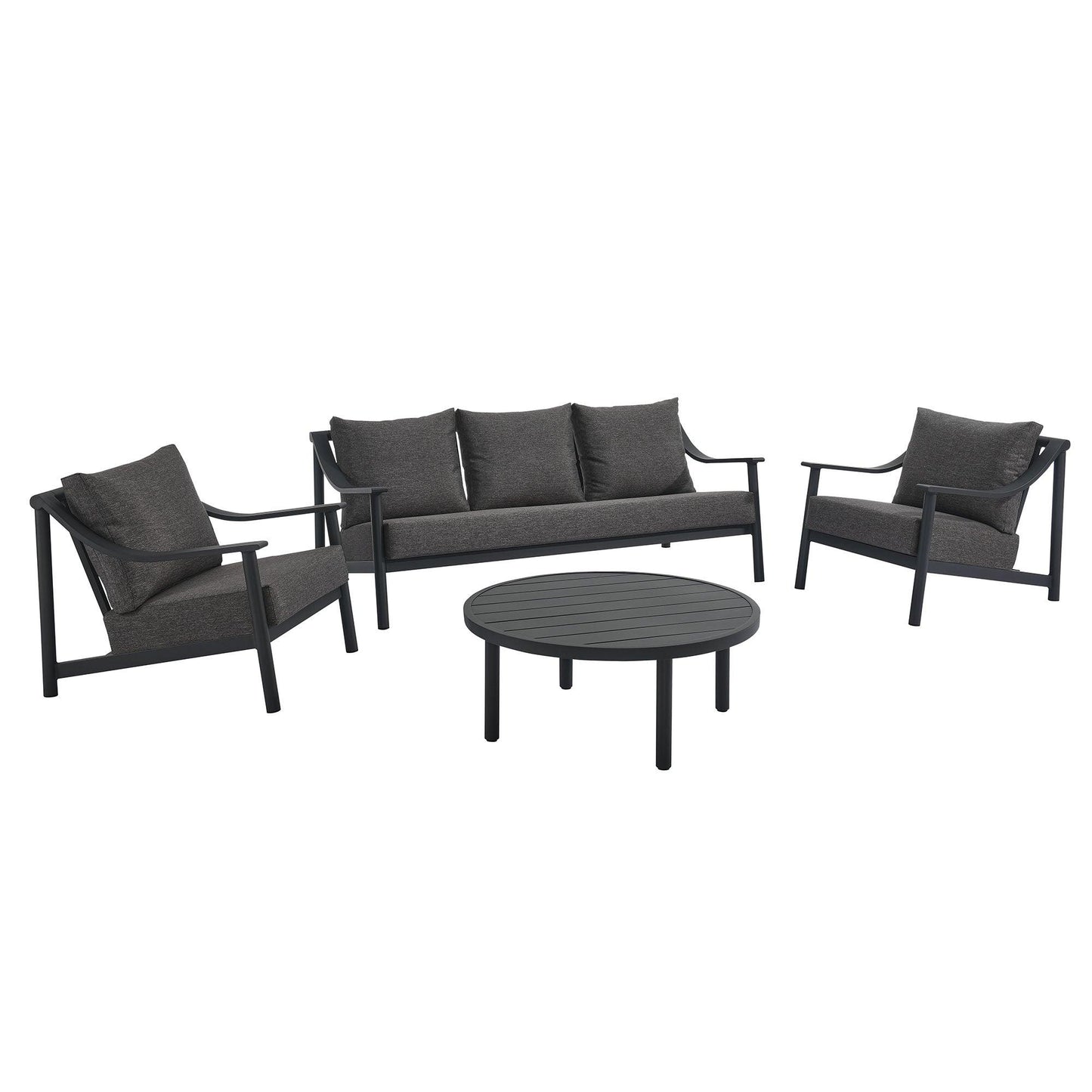 Terrace 4-Piece Outdoor Patio Aluminum Furniture Set by Modway FredCo