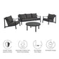 Terrace 4-Piece Outdoor Patio Aluminum Furniture Set by Modway FredCo